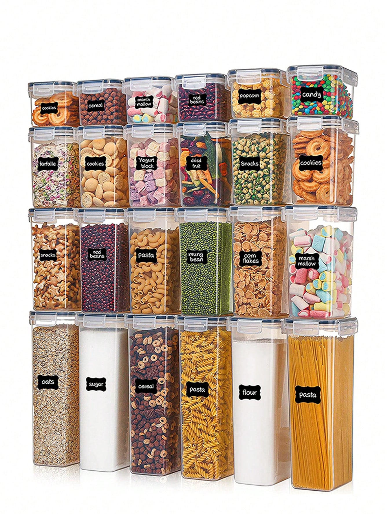 Food Storage With Lock - 48 قطعة من حاويات تخزين الطعام