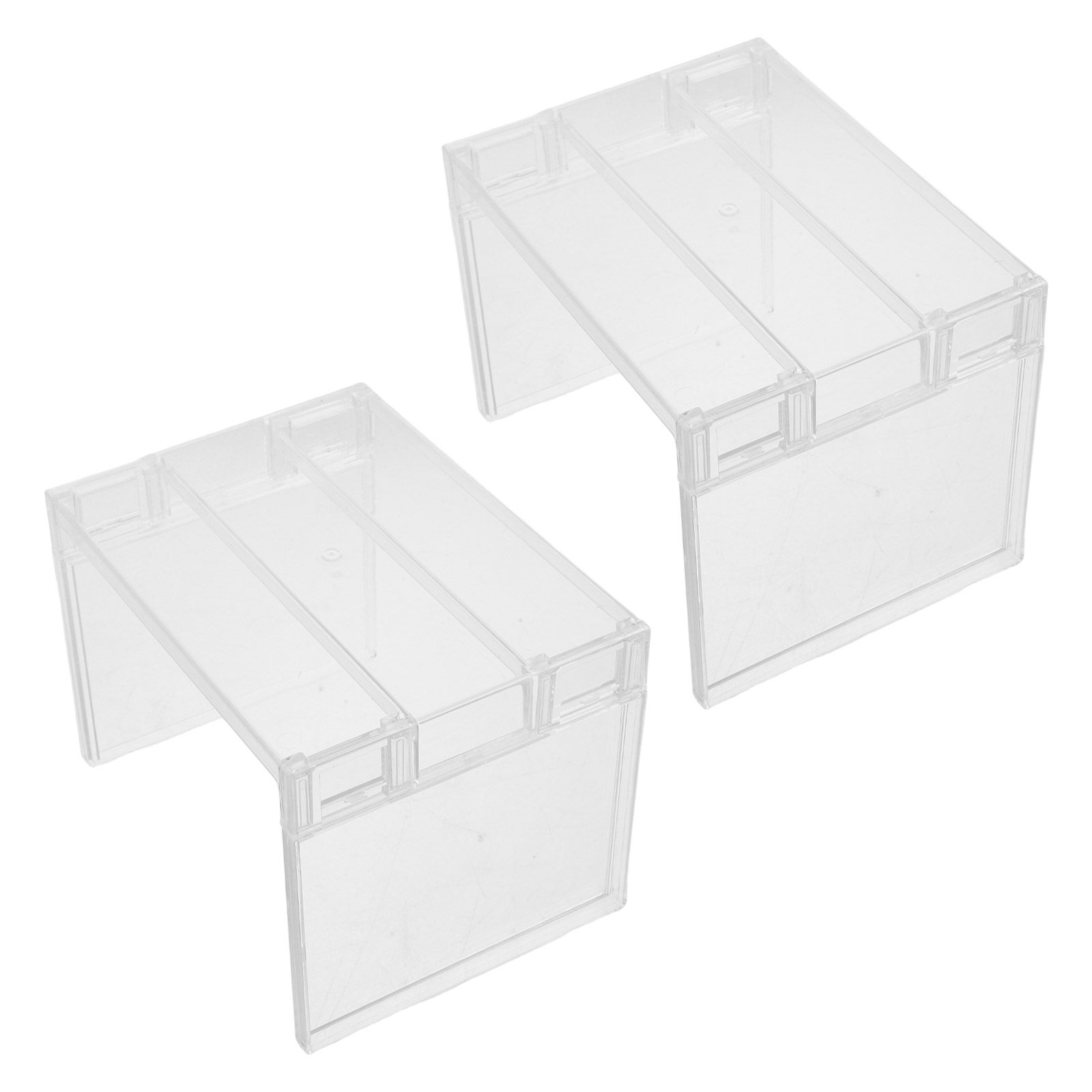 Food Storage With Dividers - قطعتان من رف تنظيم الثلاجة الشفاف،