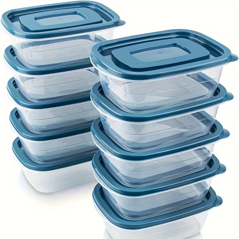 Food Storage Heat - مجموعة من 6 حاويات بلاستيكية شفافة