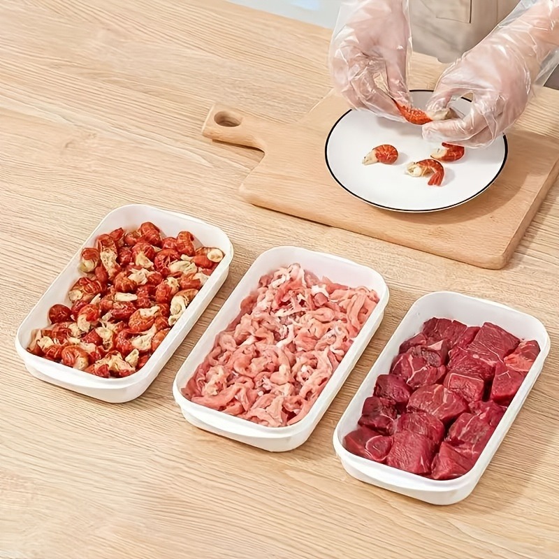 Food Storage Plastic Boxes - صندوق حفظ اللحوم المحمول للثلاجة، حاوية