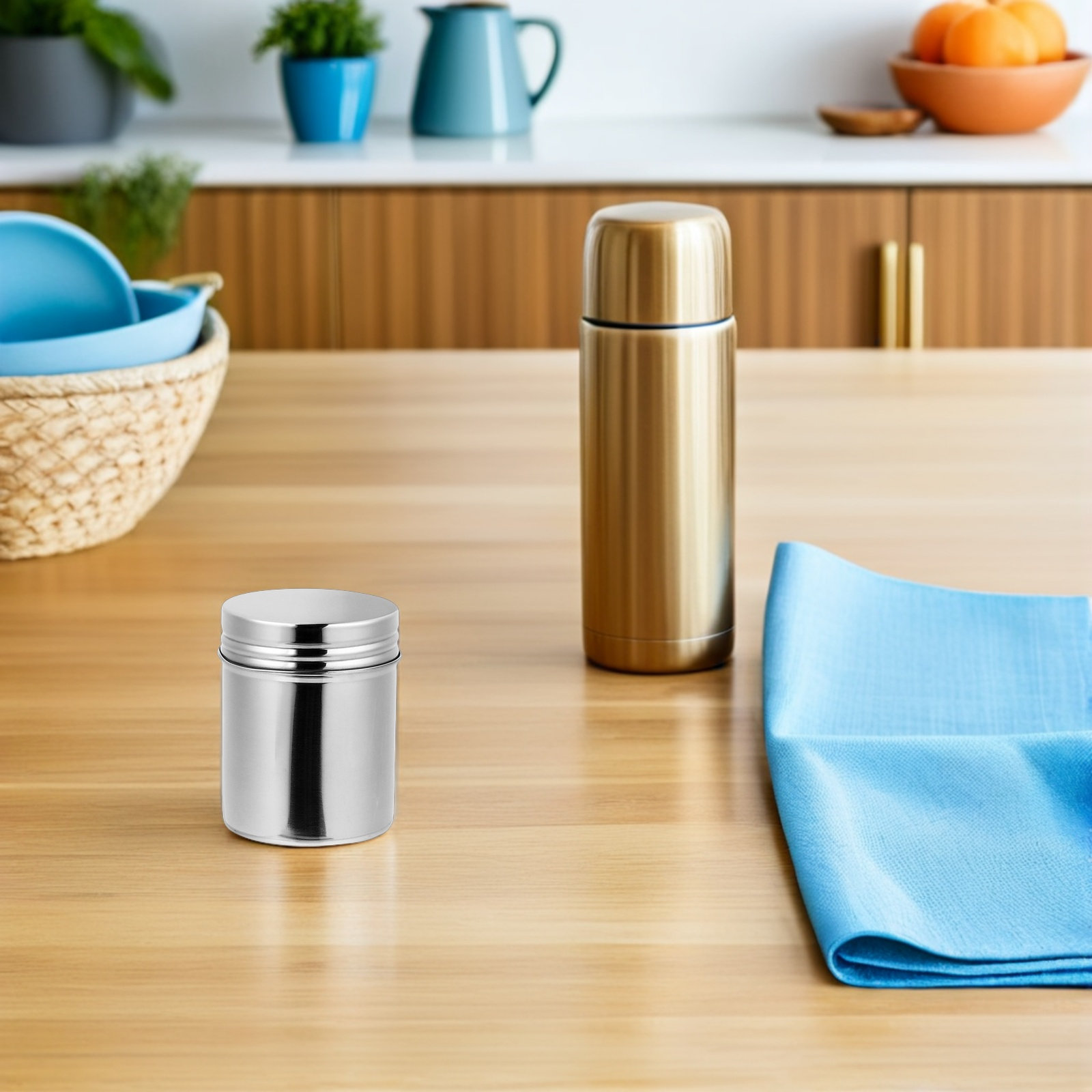 Food Storage Stainless Steel Containers - علبتان من الفولاذ المقاوم للصدأ 304