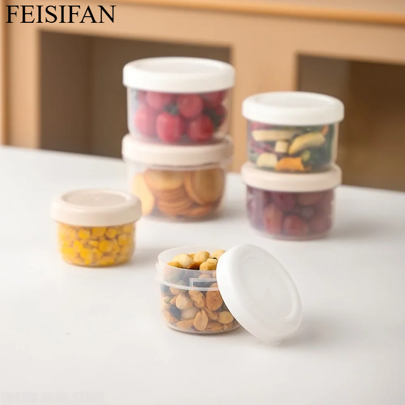 Food Storage Plastic Boxes - حاوية طعام بلاستيكية مستديرة محمولة مع