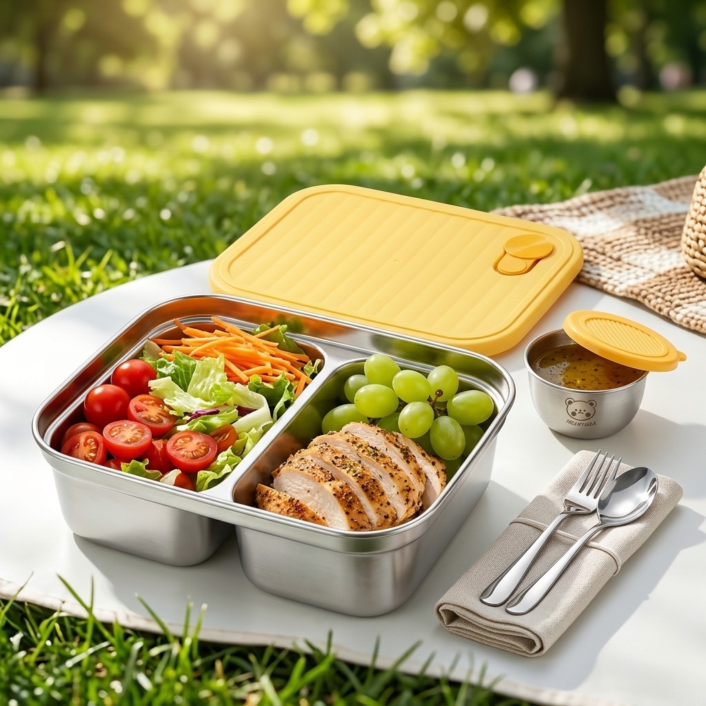 Food Storage Stainless Steel Containers - حاوية طعام من الفولاذ المقاوم للصدأ