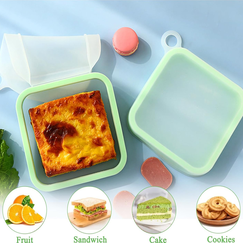 Food Storage Silicone - سيليكون ساندويتش نخب بينتو صندوق مع