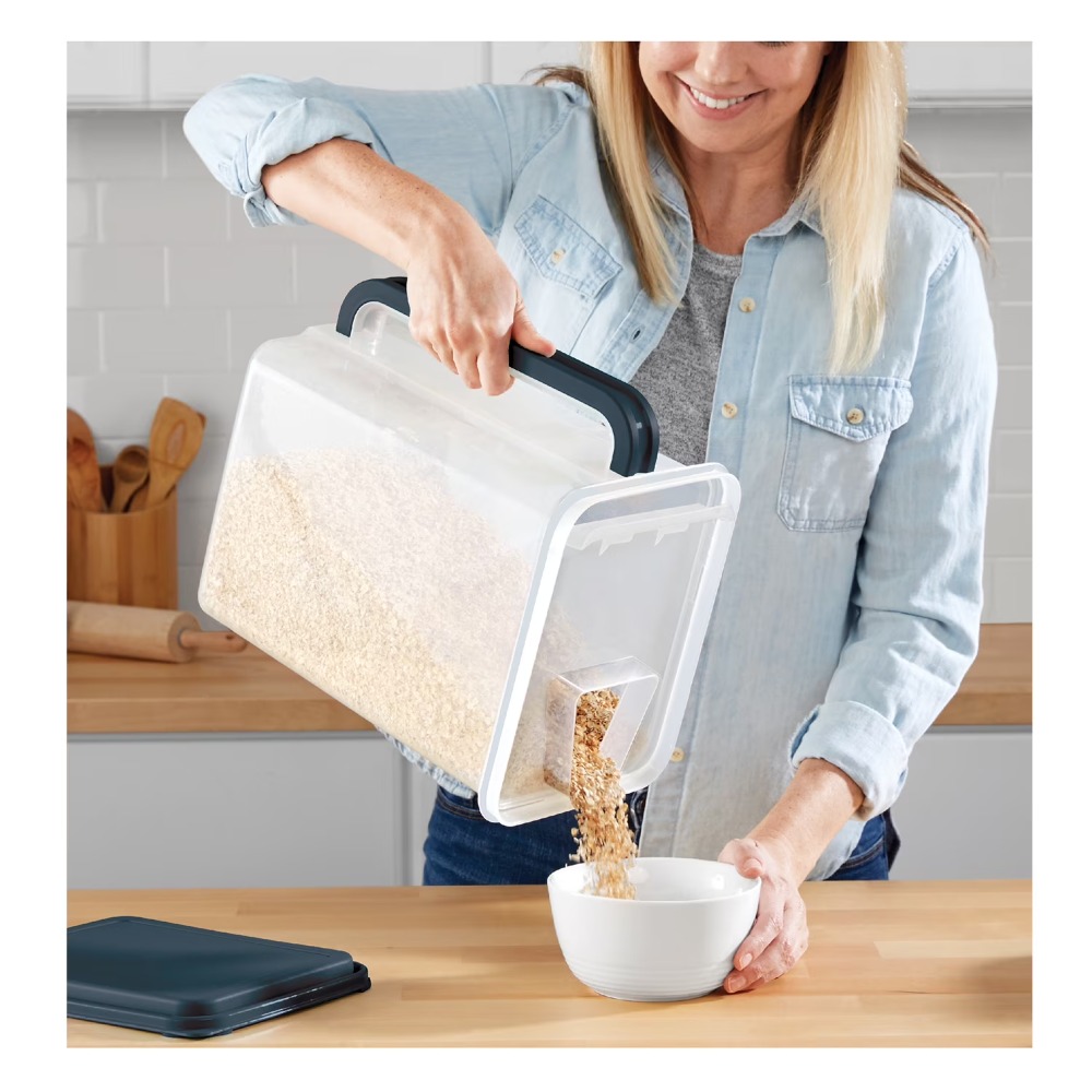 Food Storage Canister - حاوية تخزين طعام بلاستيكية كبيرة السعة