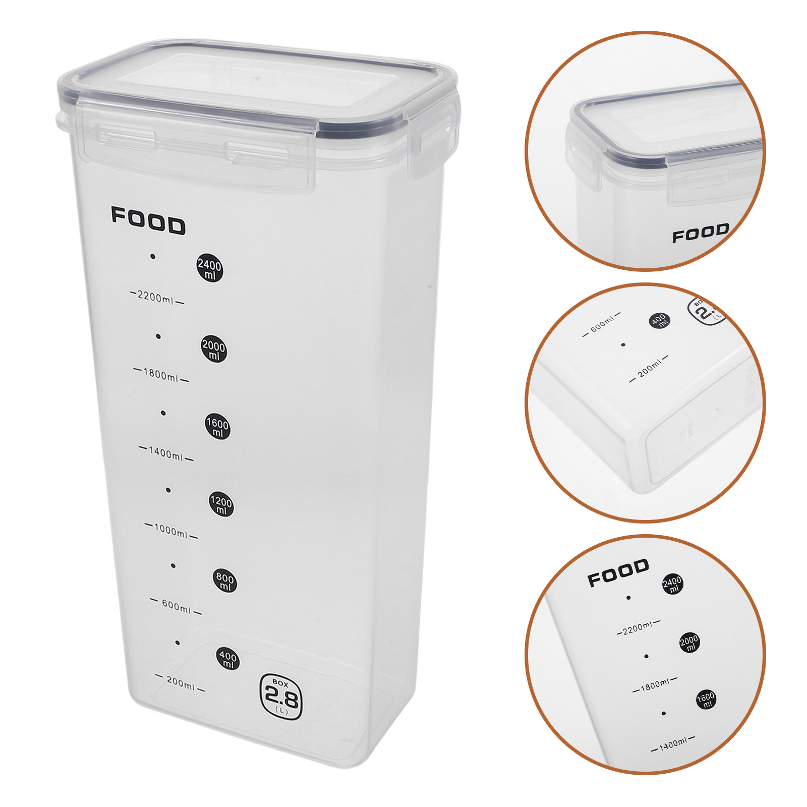 Food Storage Canister - حاويتان لتخزين الحبوب محكمتان الإغلاق وشفافتان