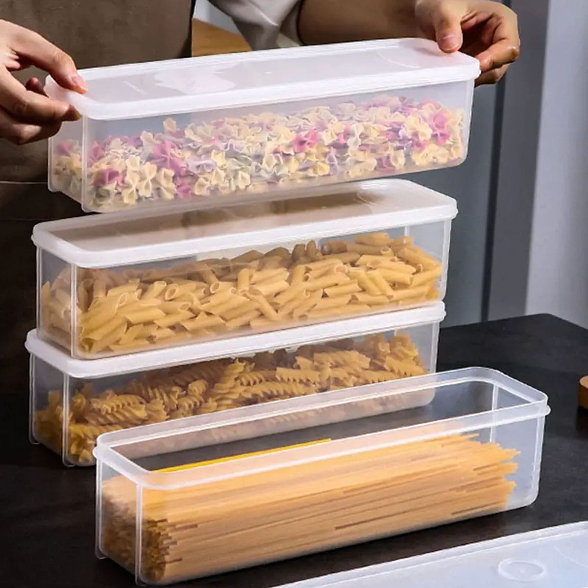 Food Storage Heat - صندوق تخزين بلاستيكي شفاف، علبة حفظ