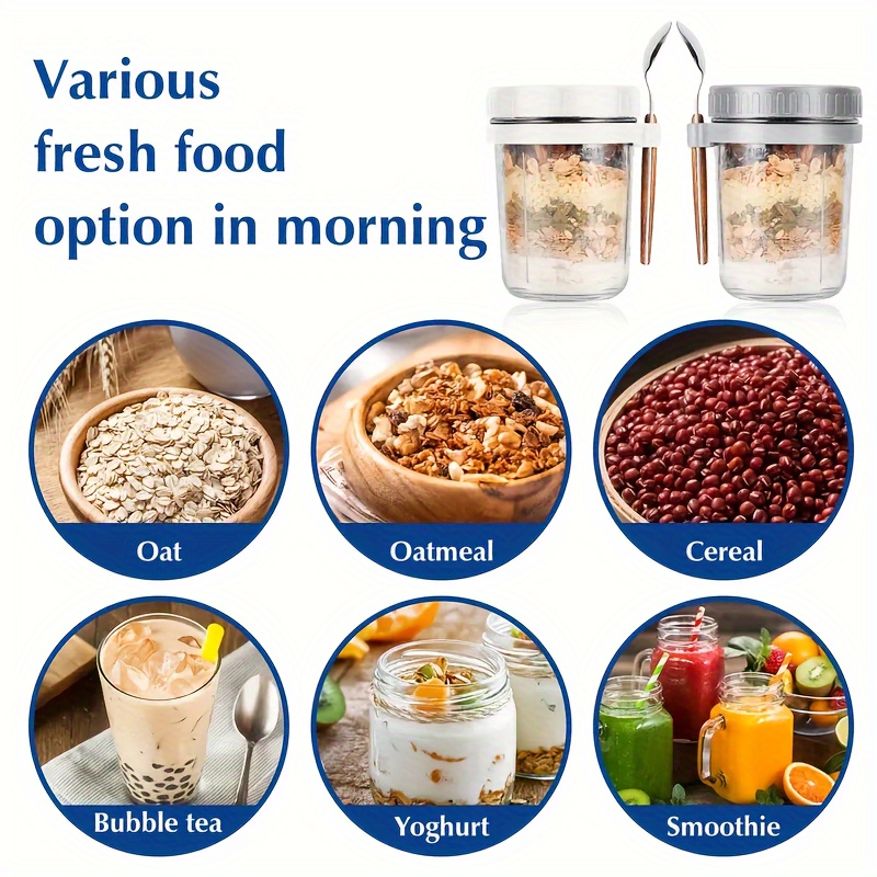 1 قطعة/2 قطعة كوب الشوفان الزج - مراجعة Food Storage Jar Set وسعره