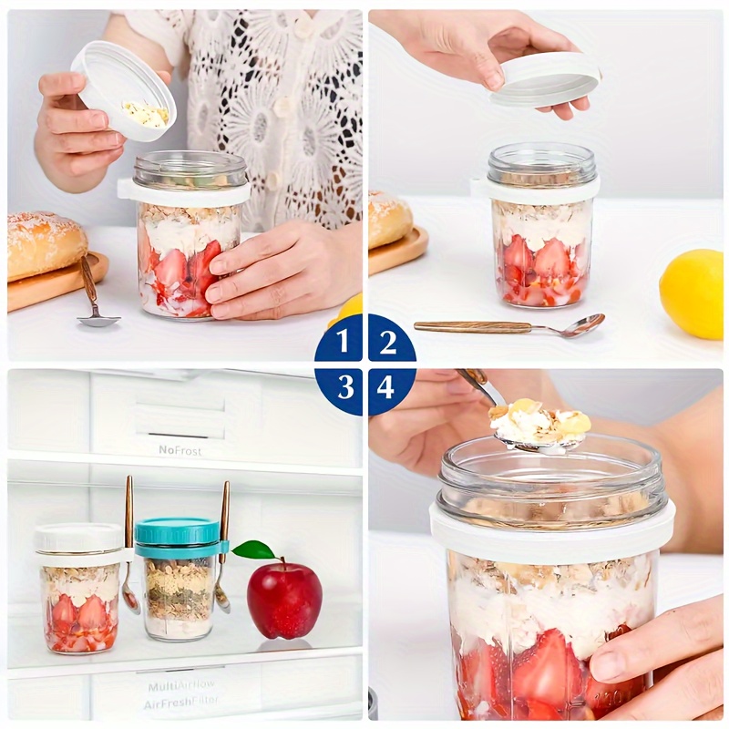 1 قطعة/2 قطعة كوب الشوفان الزج - مراجعة Food Storage Jar Set وسعره