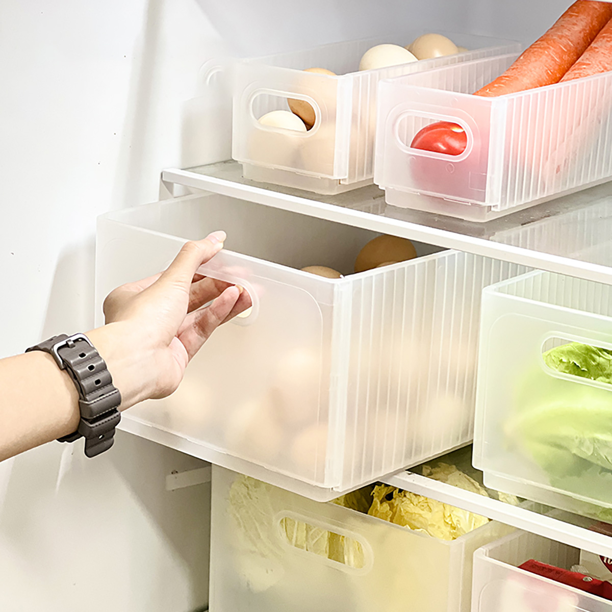 صندوق تخزين الثلاجة البلاستيكي - مراجعة Food Storage With Dividers وسعره