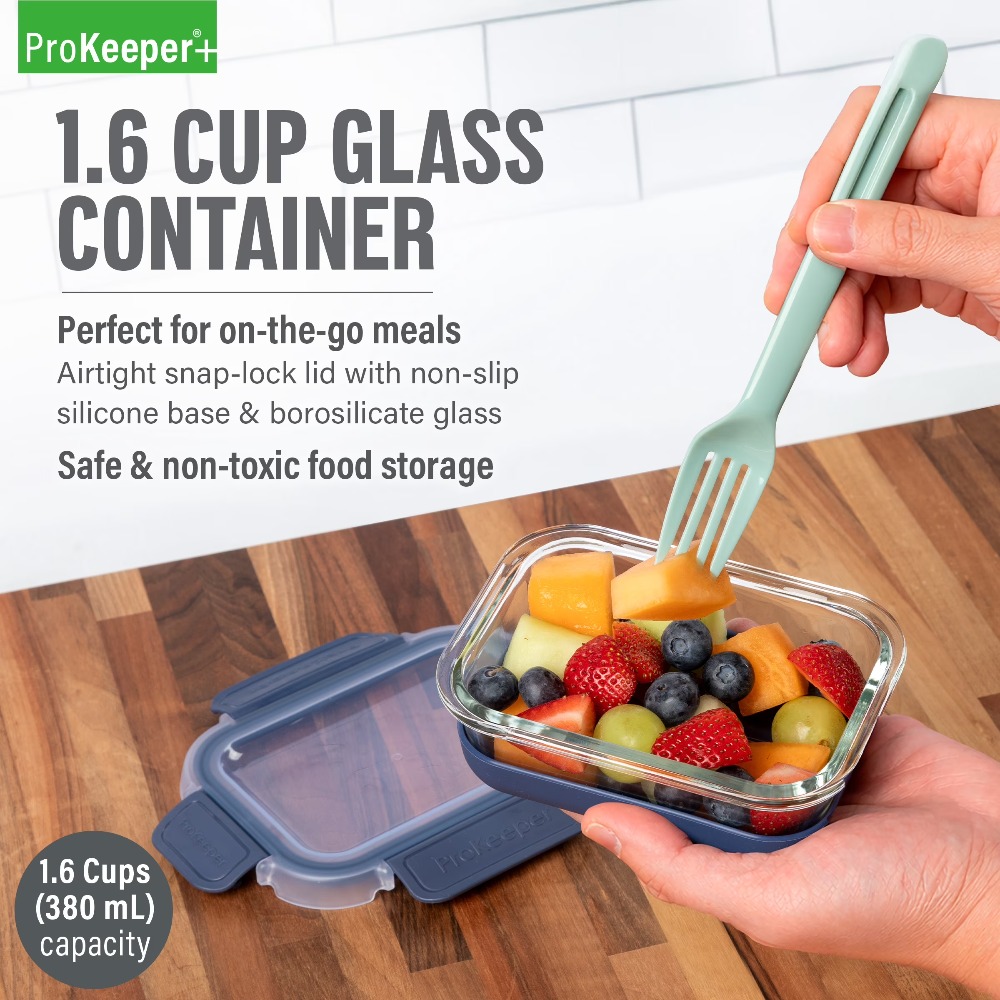عبوة من قطعتين: حاويات زجاجية  - مراجعة Food Storage Silicone وسعره