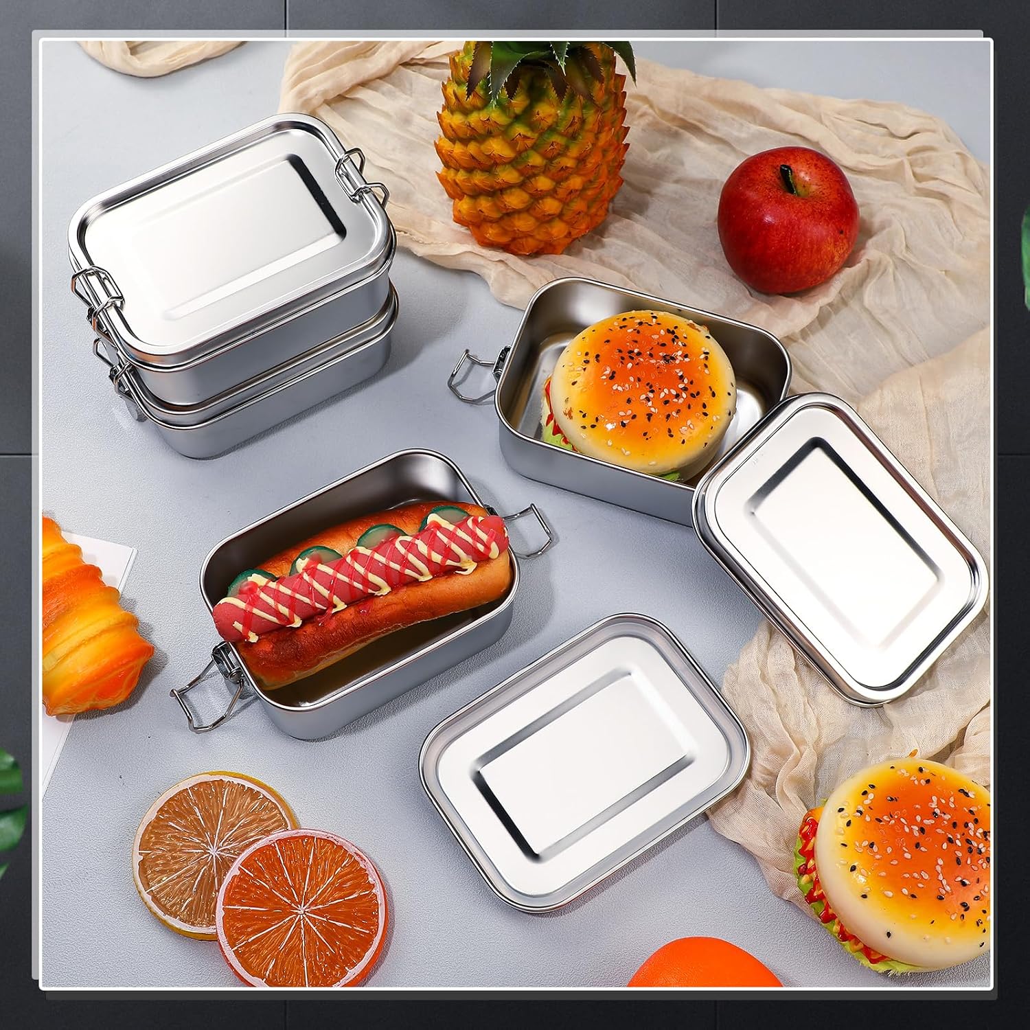 حاويات تخزين طعام من الفولاذ ا - مراجعة Food Storage With Dividers وسعره