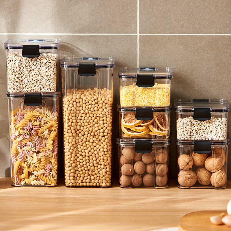 الجرار مختومة المطبخ الحبوب ال - مراجعة Food Storage Jar Set وسعره