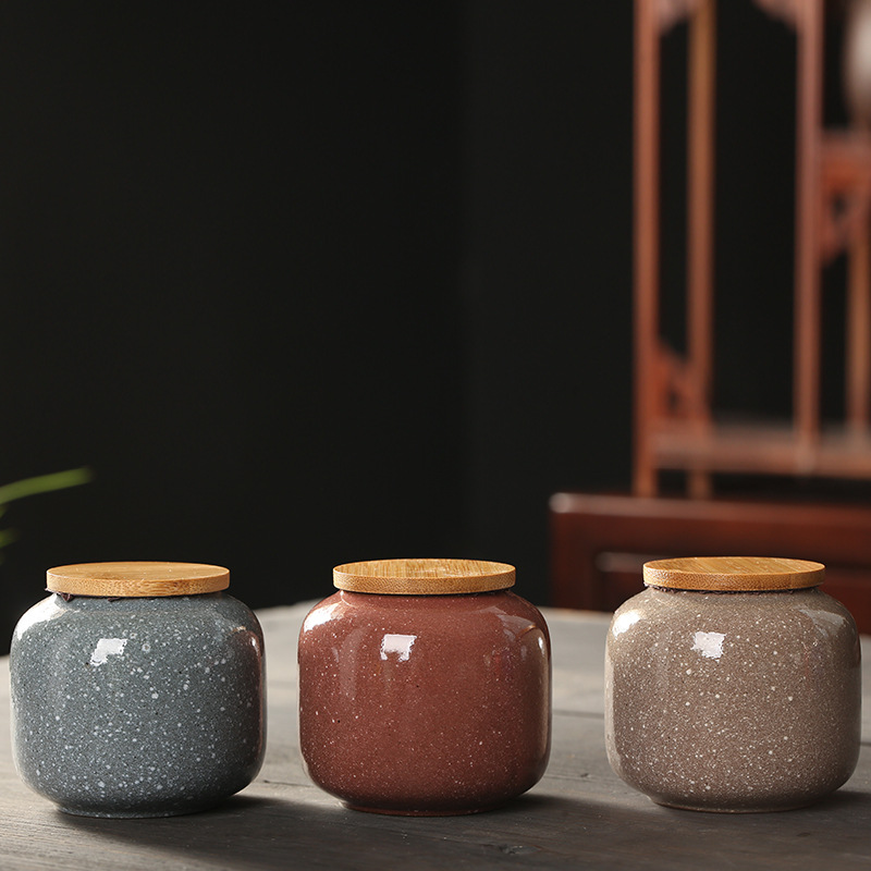 السيراميك جرة صغيرة مع غطاء خش - مراجعة Food Storage Jars With Wooden Lids وسعره