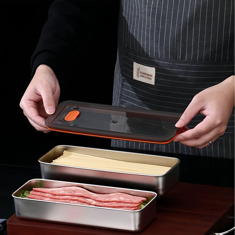 حاويات تخزين مع أغطية محكمة ال - مراجعة Food Storage Stainless Steel Containers وسعره