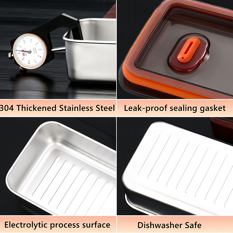 حاويات تخزين مع أغطية محكمة ال - مراجعة Food Storage Stainless Steel Containers وسعره