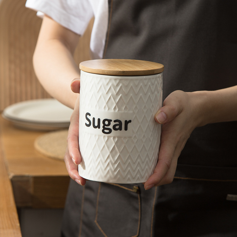 حاوية تخزين للمطبخ، غطاء خشبي، - مراجعة Food Storage Jars With Wooden Lids وسعره