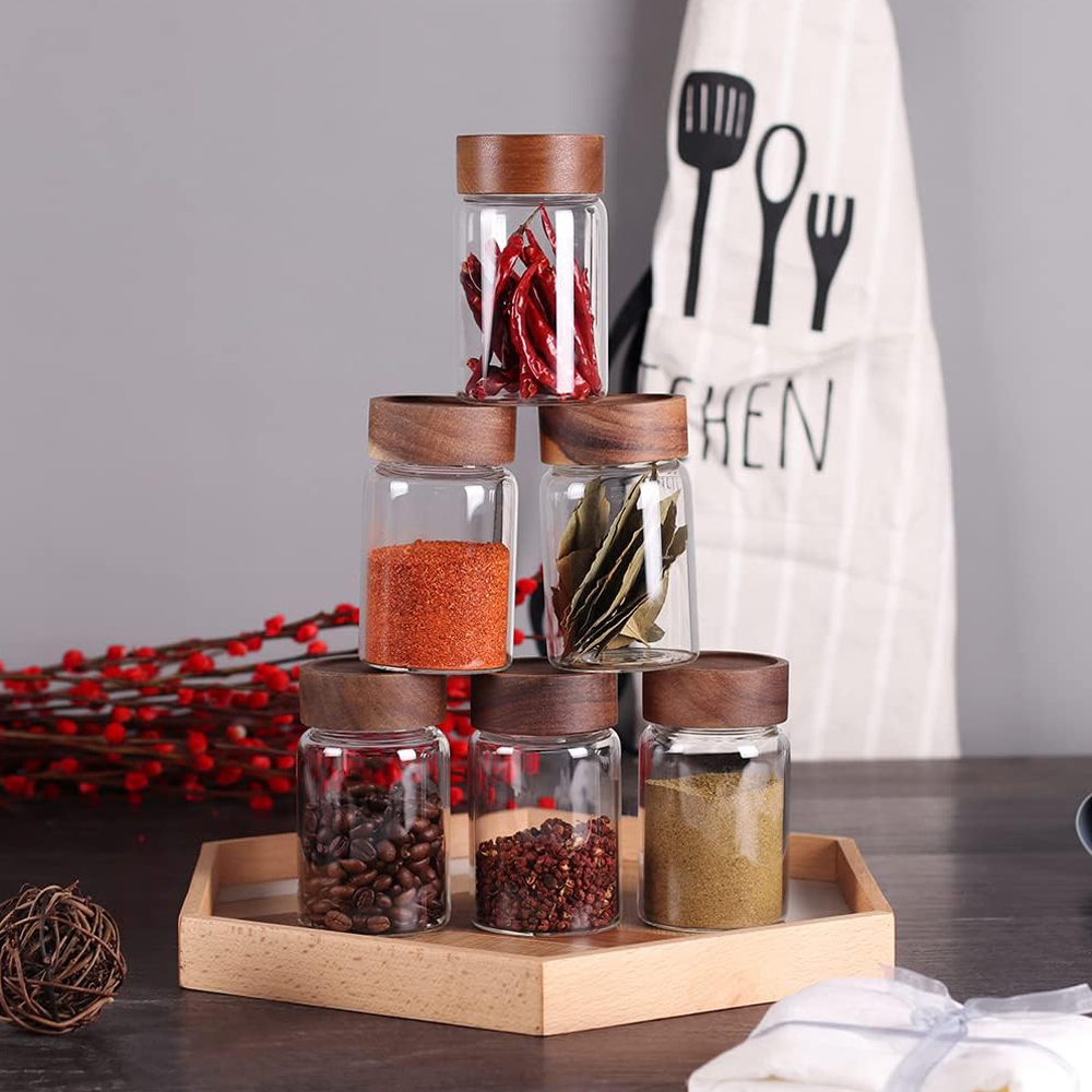 أوعية زجاجية لتخزين الطعام مع  - مراجعة Food Storage Jars With Wooden Lids وسعره