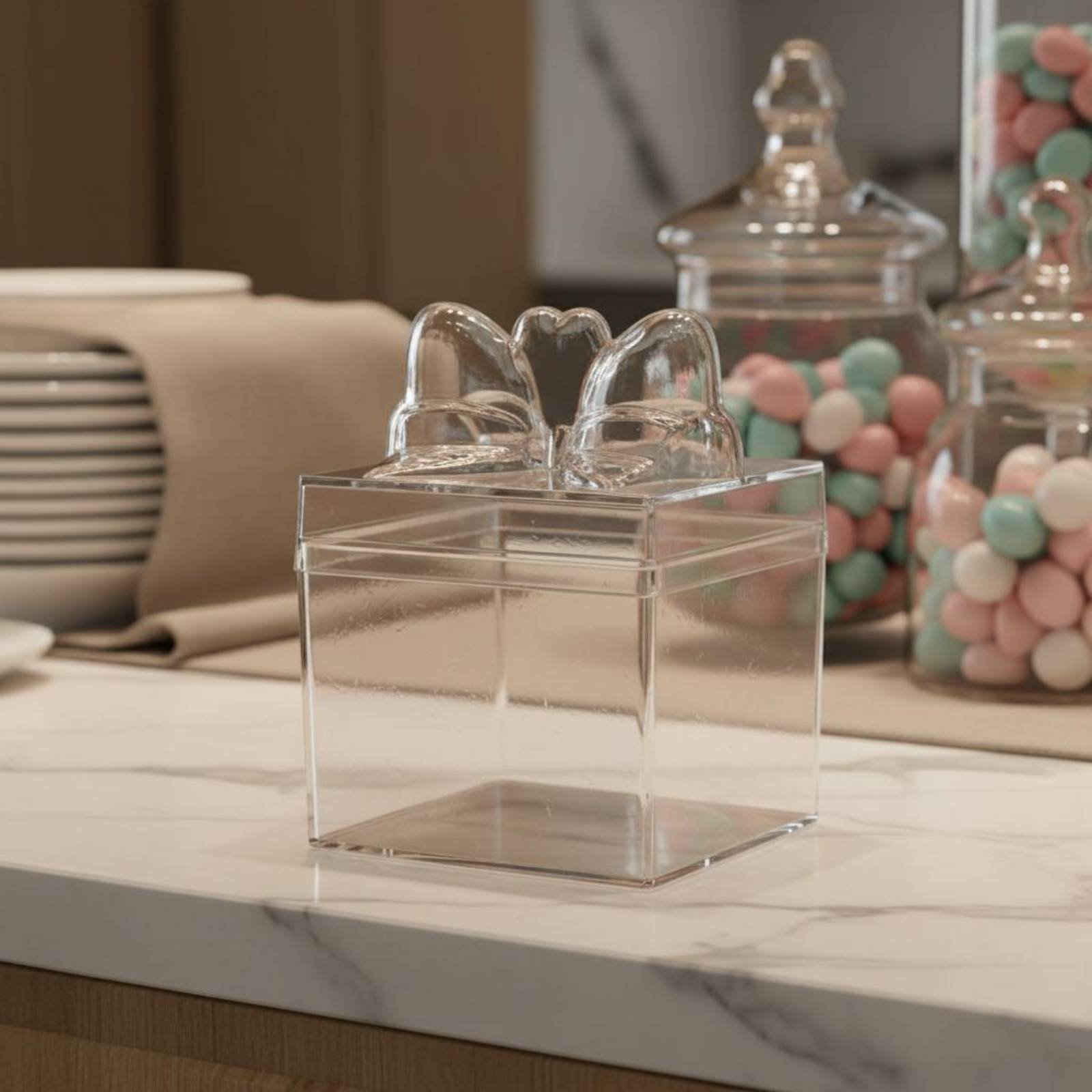 صندوق حلوى بلاستيكي شفاف مع شر - مراجعة Food Storage Plastic Boxes وسعره