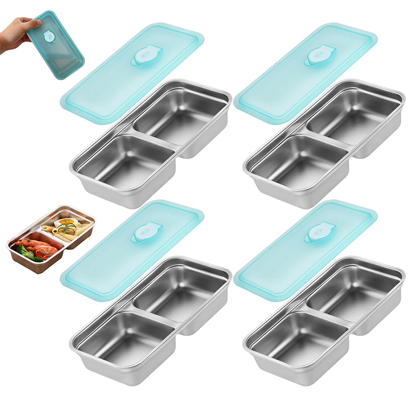 صندوق حفظ الطعام الطازج المحمو - مراجعة Food Storage Stainless Steel Containers وسعره