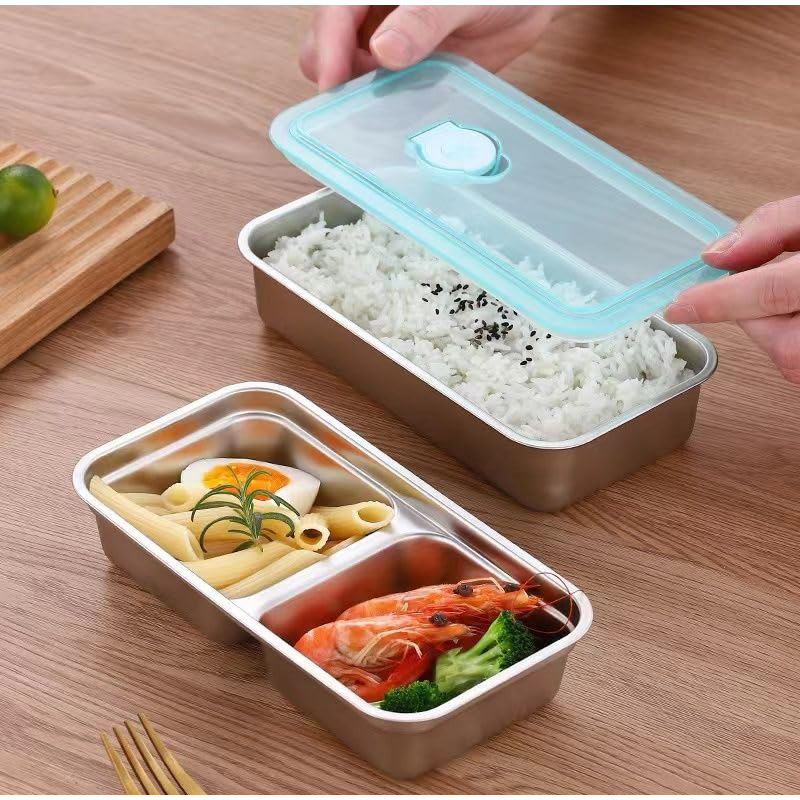 صندوق حفظ الطعام الطازج المحمو - مراجعة Food Storage Stainless Steel Containers وسعره