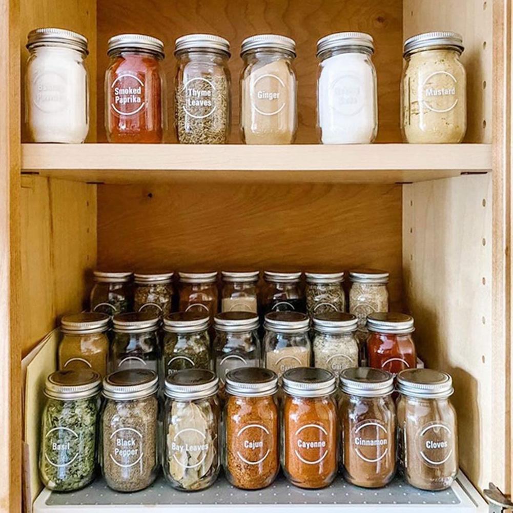 مجموعة من 144 ملصق شفاف لتنظيم - مراجعة Food Storage Name وسعره