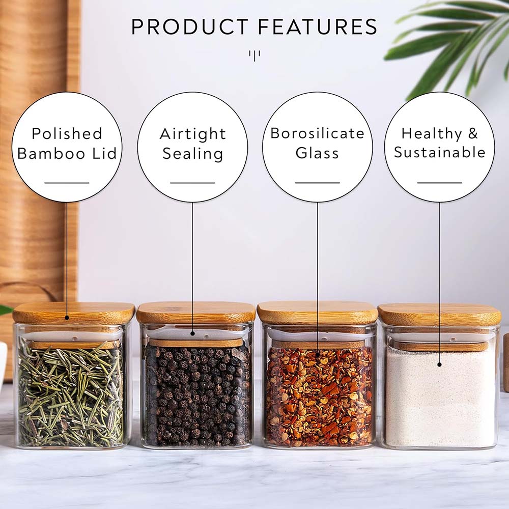 أوعية توابل مع ملصقات، برطمانا - مراجعة Food Storage Jar Set وسعره