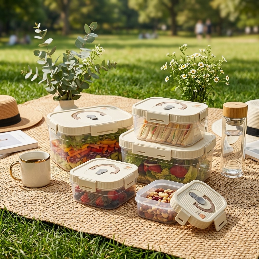 حاوية تخزين طعام قابلة للتكديس - مراجعة Food Storage Plastic Boxes وسعره