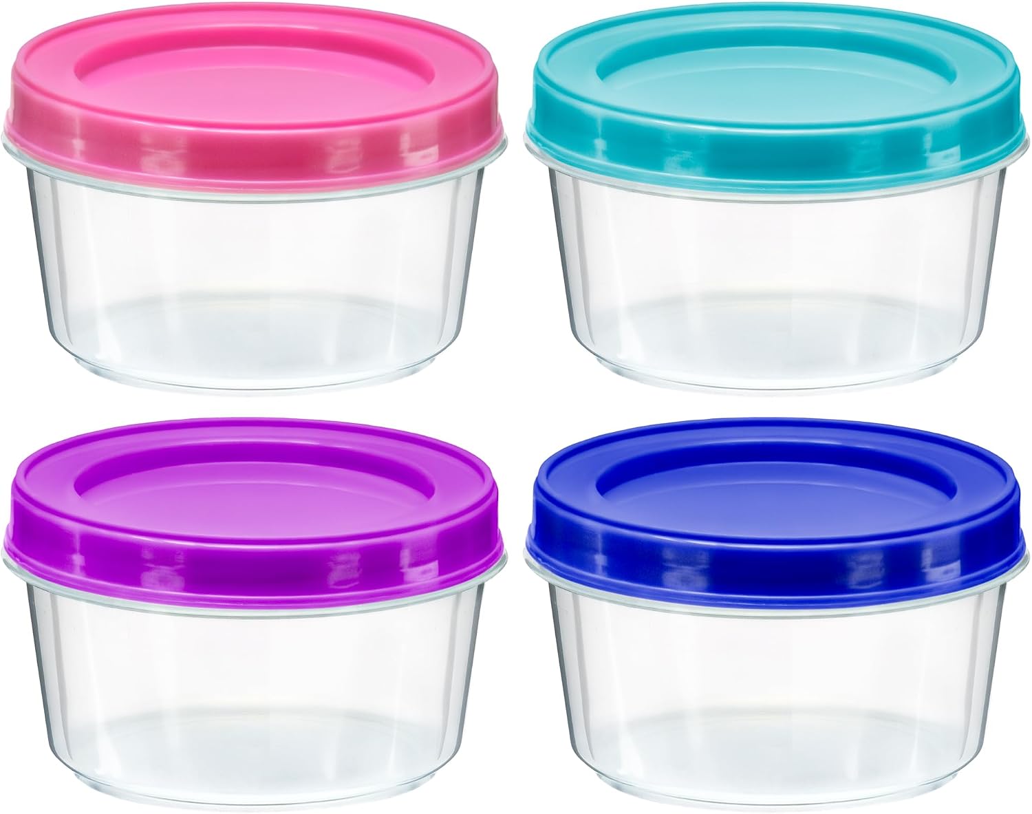 4 عبوات - حاويات بلاستيكية لتخ - مراجعة Food Storage Jars With Wooden Lids وسعره