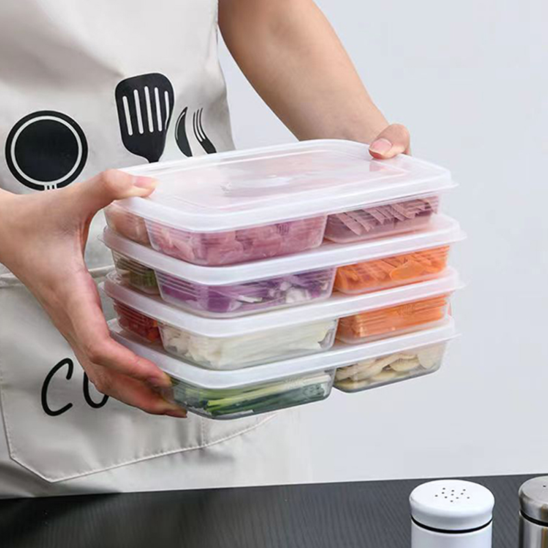 صندوق تخزين بلاستيكي جديد بـ 4 - مراجعة Food Storage With Dividers وسعره