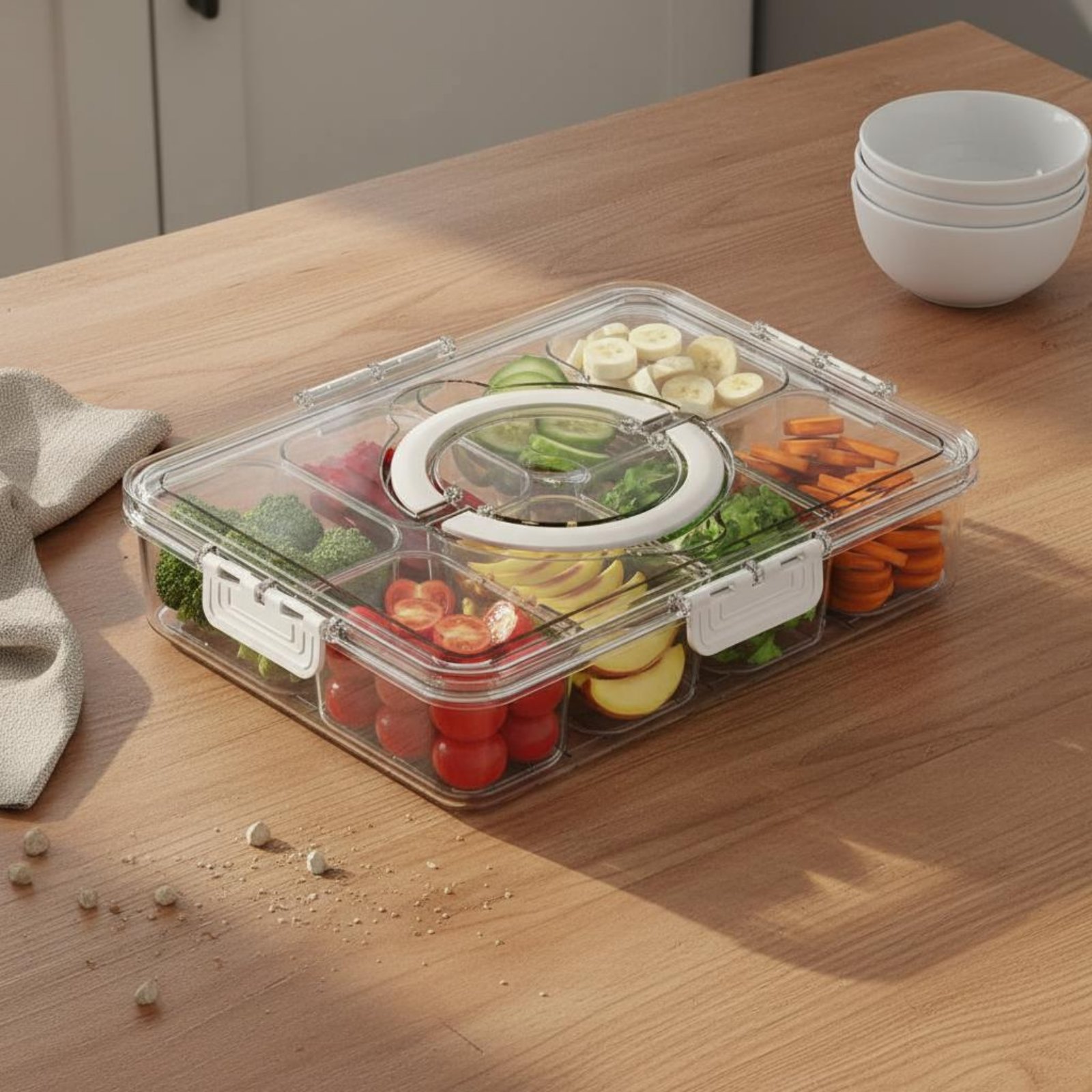 صندوق تخزين للثلاجة بتصميم تصر - مراجعة Food Storage With Dividers وسعره
