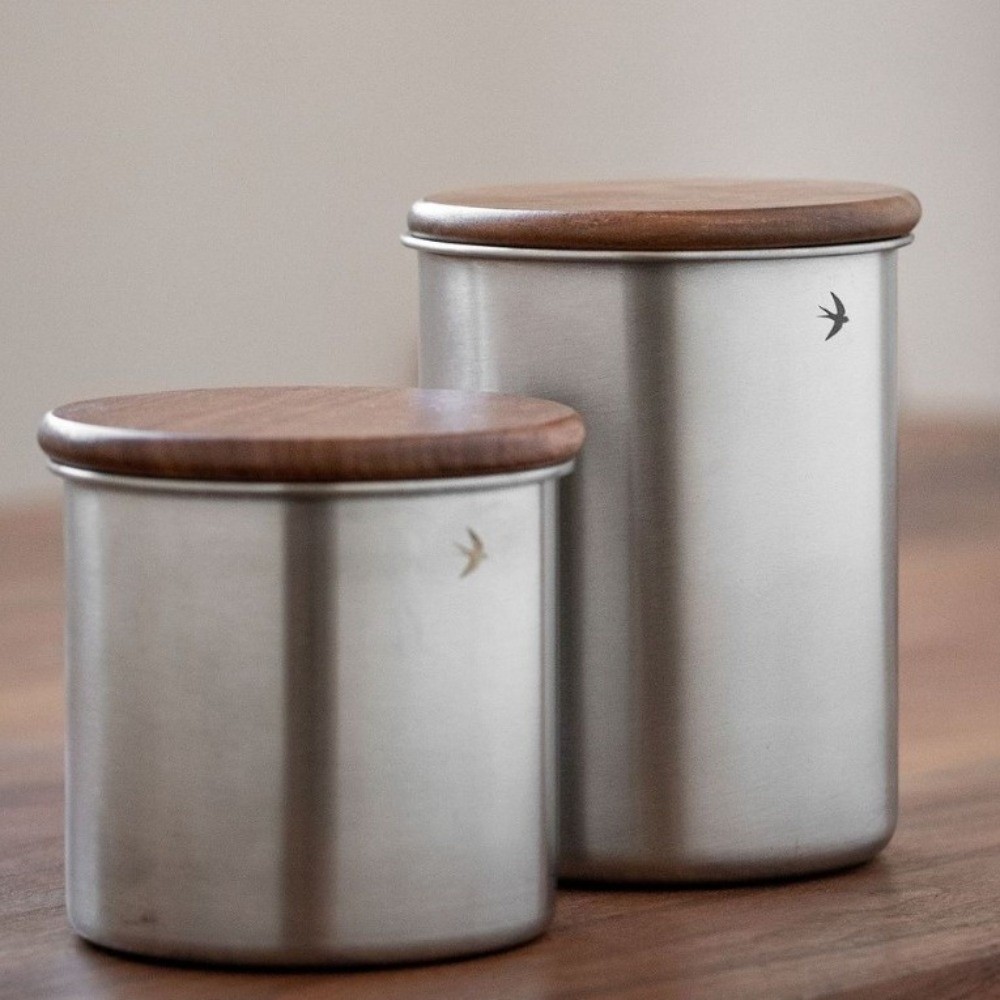 وعاء ماتشا جديد من الفولاذ الم - مراجعة Food Storage Jars With Wooden Lids وسعره