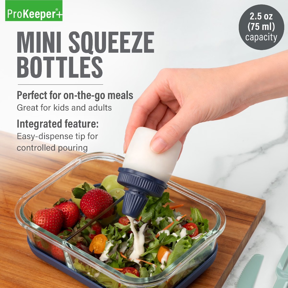 زجاجات سيليكون قابلة للضغط زرق - مراجعة Food Storage Silicone وسعره