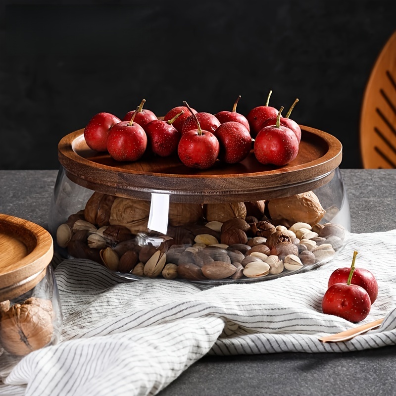 مجموعة من علبتين زجاجيتين مع أ - مراجعة Food Storage Jars With Wooden Lids وسعره