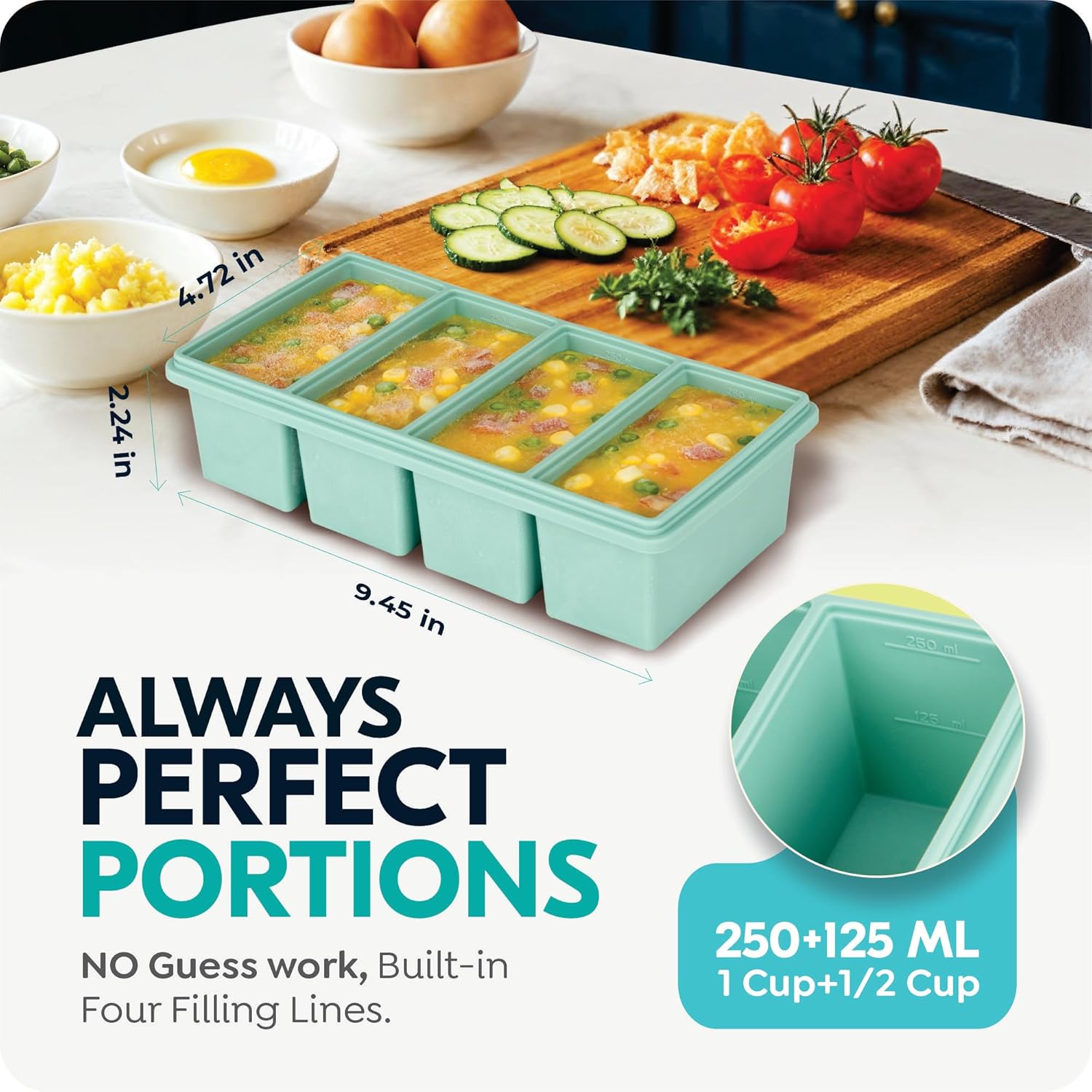 قالب سيليكون كبير لصنع الثلج ب - مراجعة Food Storage Containers Xl وسعره