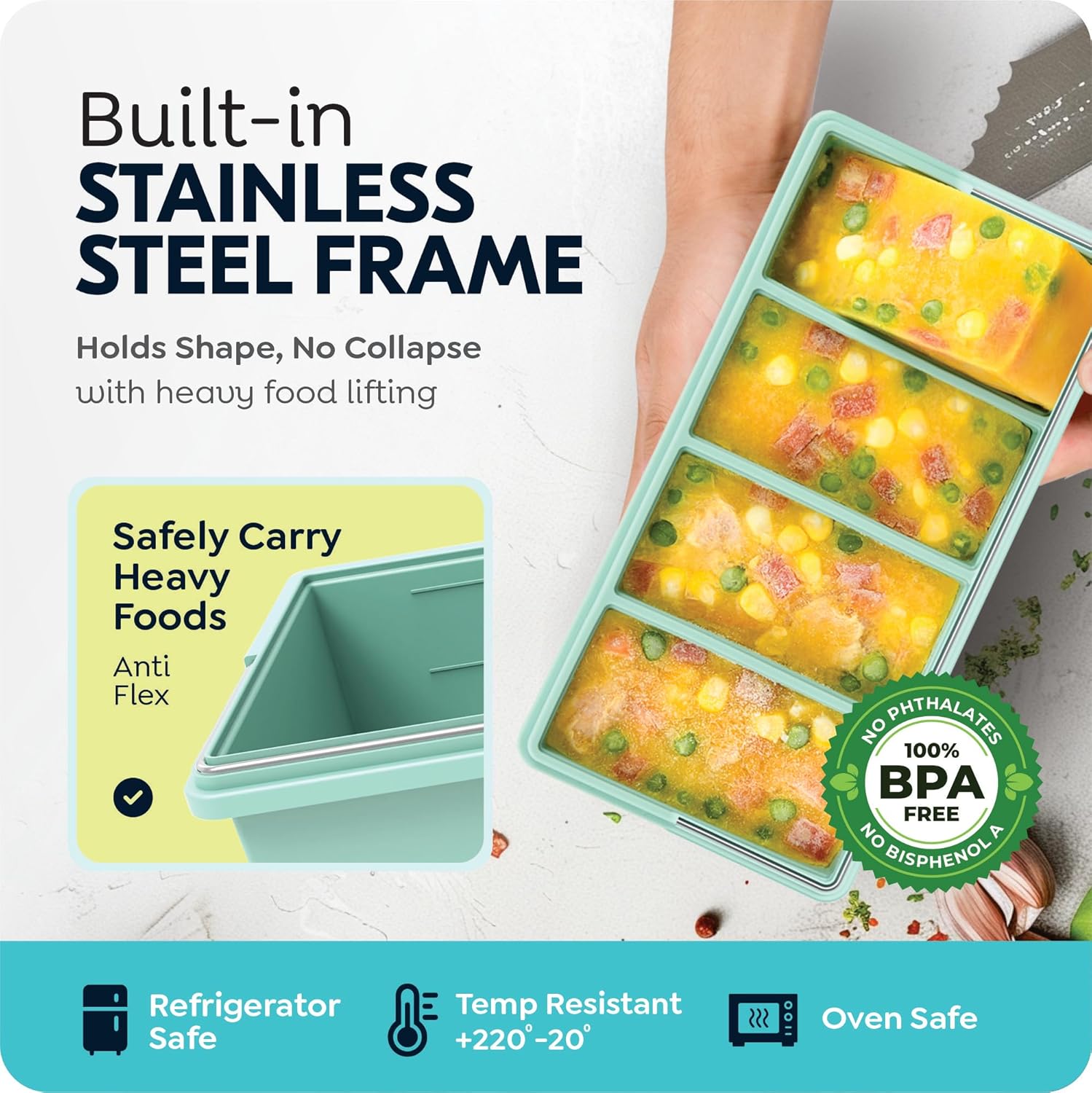 قالب سيليكون كبير لصنع الثلج ب - مراجعة Food Storage Containers Xl وسعره