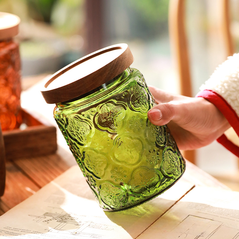 برطمان تخزين زجاجي بغطاء خشبي  - مراجعة Food Storage Jars With Wooden Lids وسعره