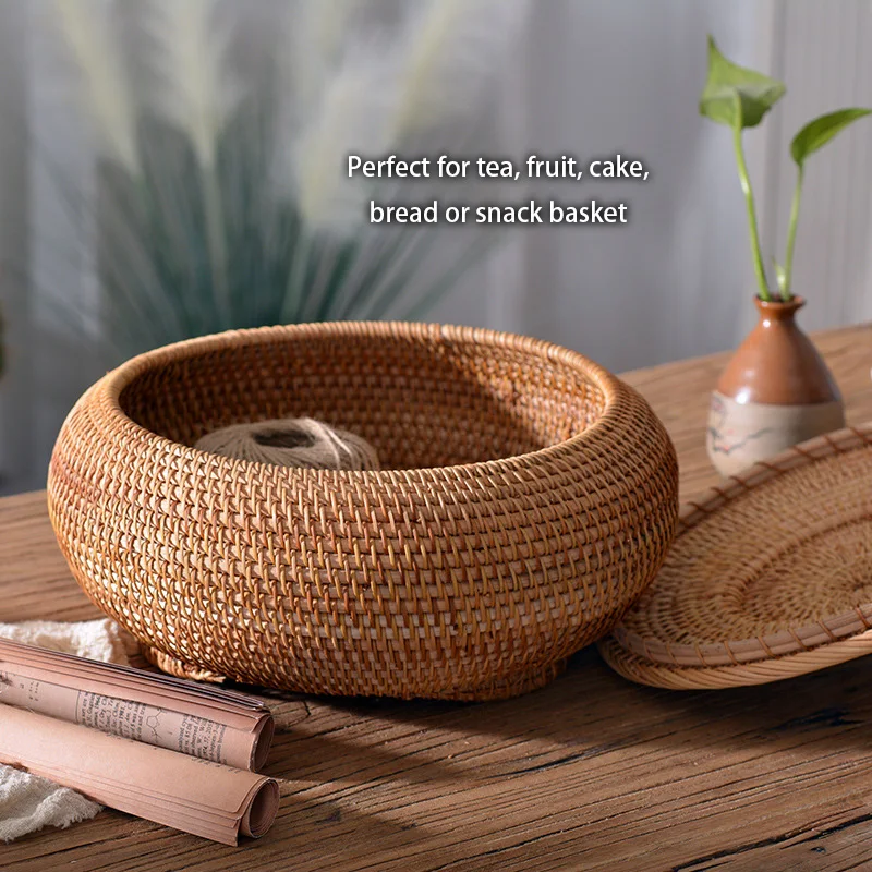 المنسوجة يدويا الروطان صندوق ت - مراجعة Food Storage With Dividers وسعره