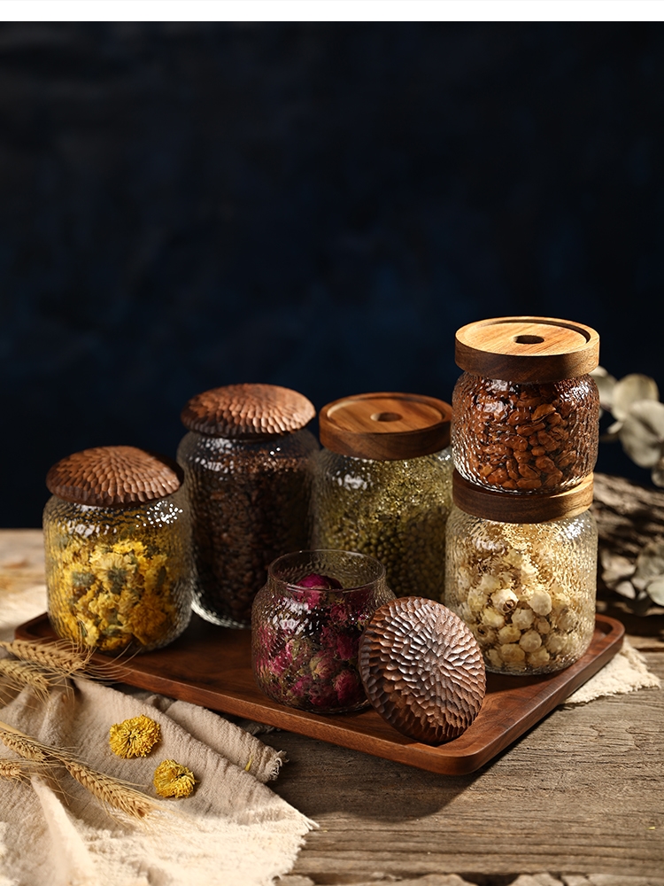 غطاء خشبي من السنط زجاجة تخزين - مراجعة Food Storage Jars With Wooden Lids وسعره