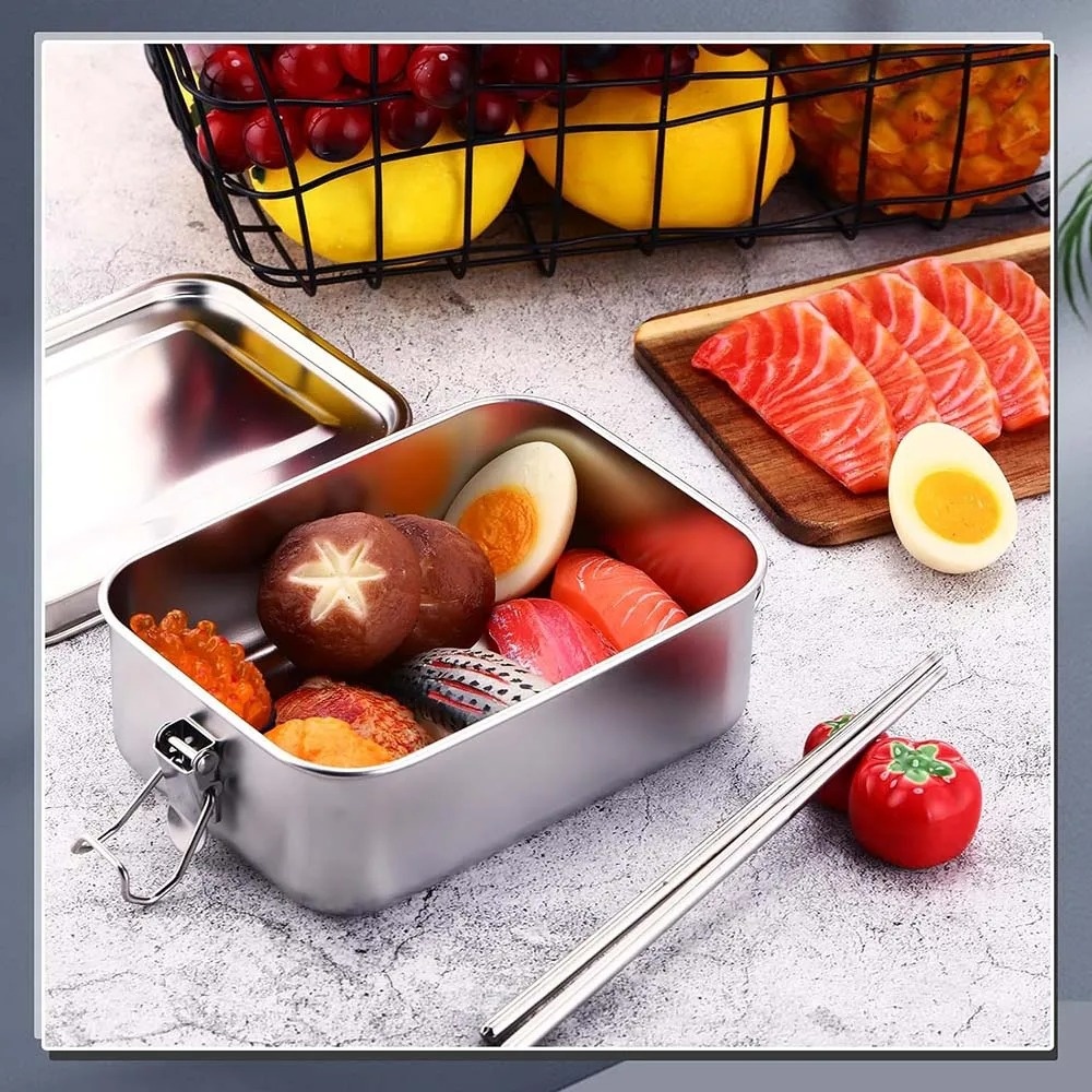 صندوق بينتو من الفولاذ المقاوم - مراجعة Food Storage With Lock وسعره
